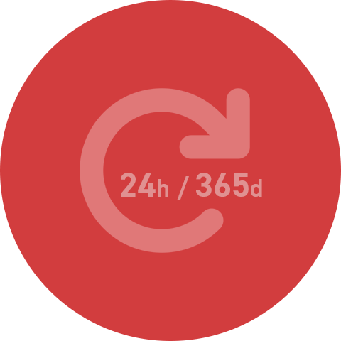24時間365日対応